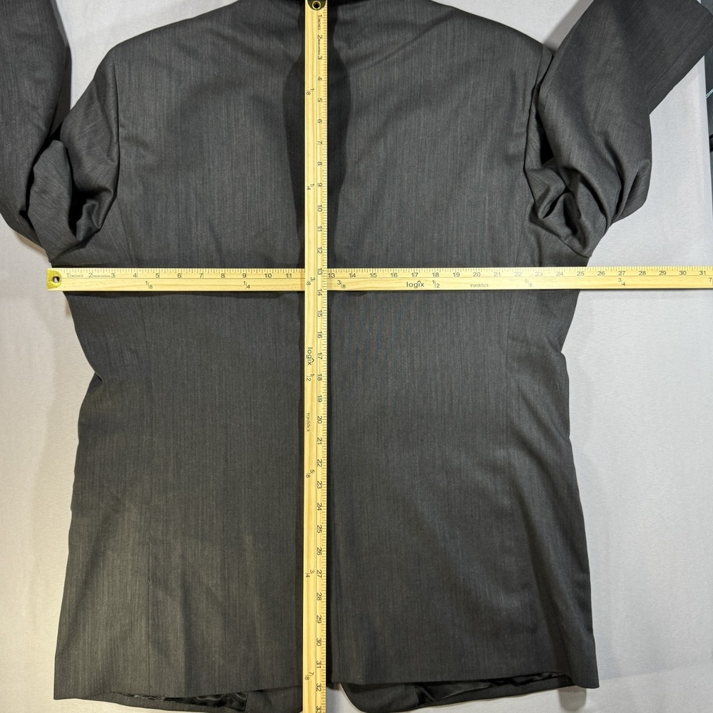 Emanuel Ungaro Mens 46R Sport Coat Blazer 100% Wool Charcoal Gray 3-Button Suit - Picture 5 of 8